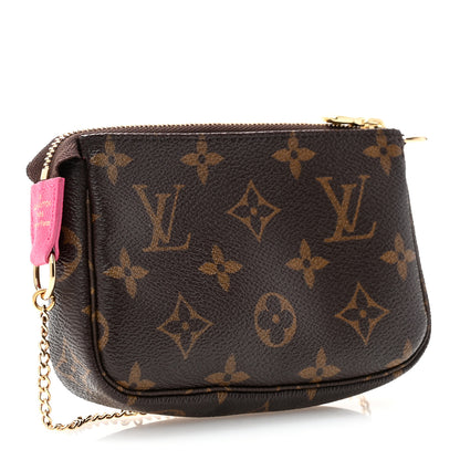 Louis Vuitton Monogram 2019 Christmas Animation Mini Courchevel Pochette Accessories Fuchsia 3 of 8