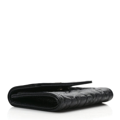 Chanel Caviar Camellia Embossed Card Holder Wallet Black 4 of 8