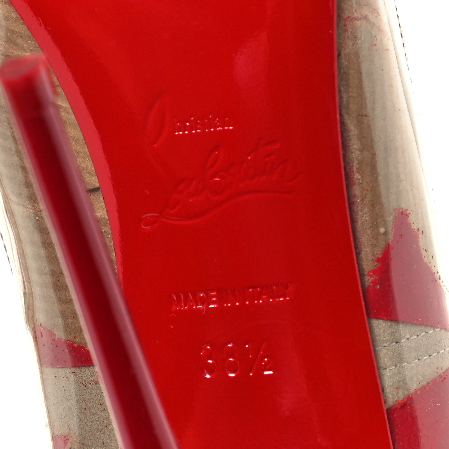 PVC Loubi Print So Kate 120 Pumps 38.5 Kraft