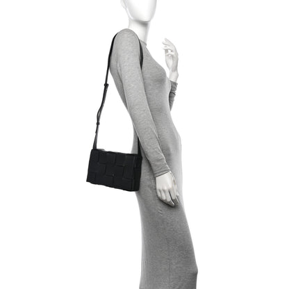 Bottega Veneta Lambskin Maxi Intrecciato Cassette Crossbody Bag Black 2 of 10
