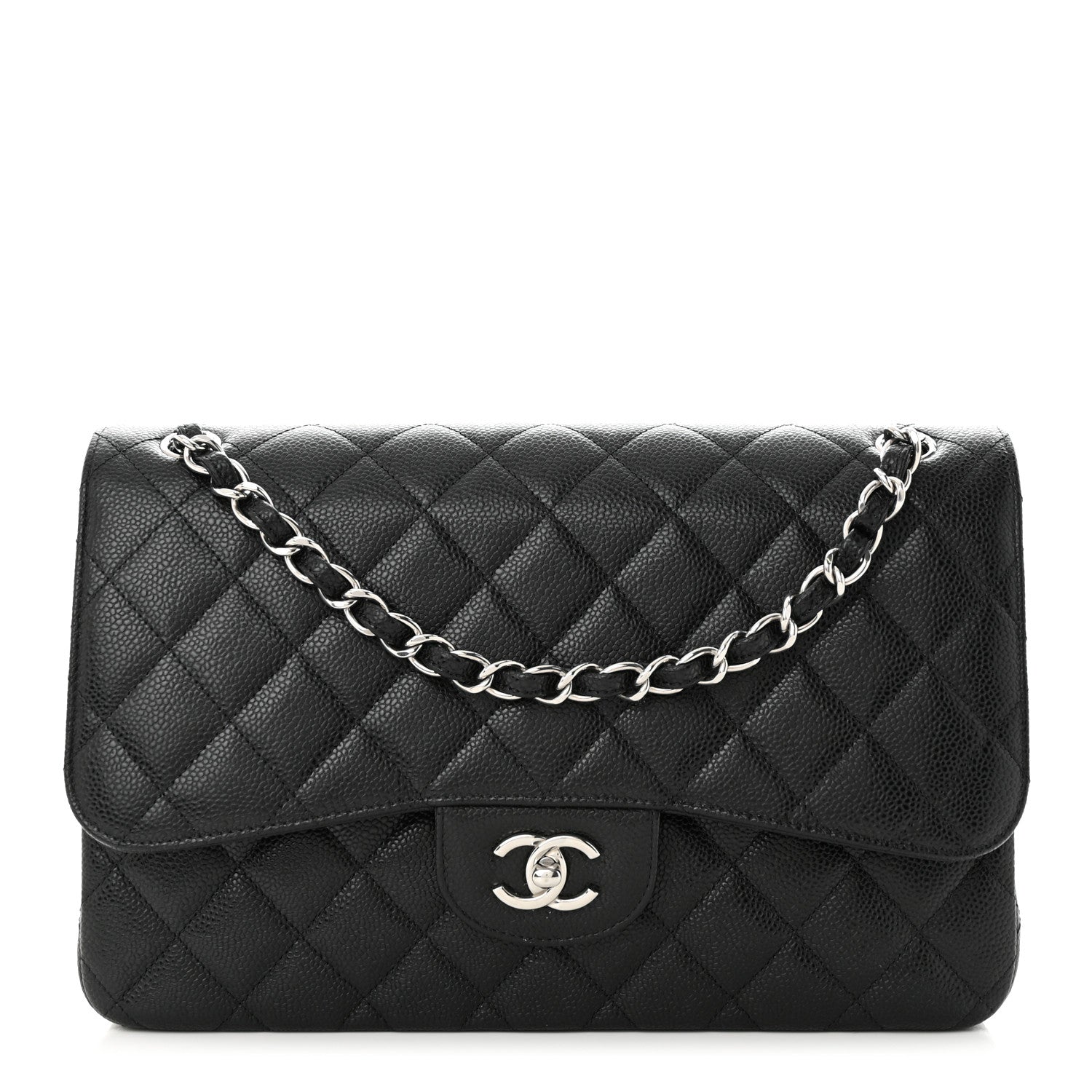 Chanel Caviar Quilted Jumbo Double Flap Black 1 of 10