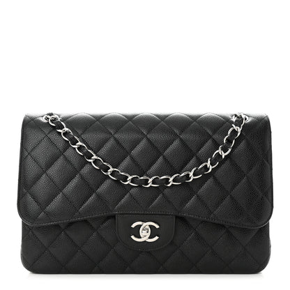 Chanel Caviar Quilted Jumbo Double Flap Black 1 of 10