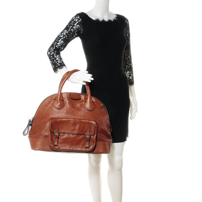 Chloe Leather Edith Dome Bowler Whiskey 2 of 7