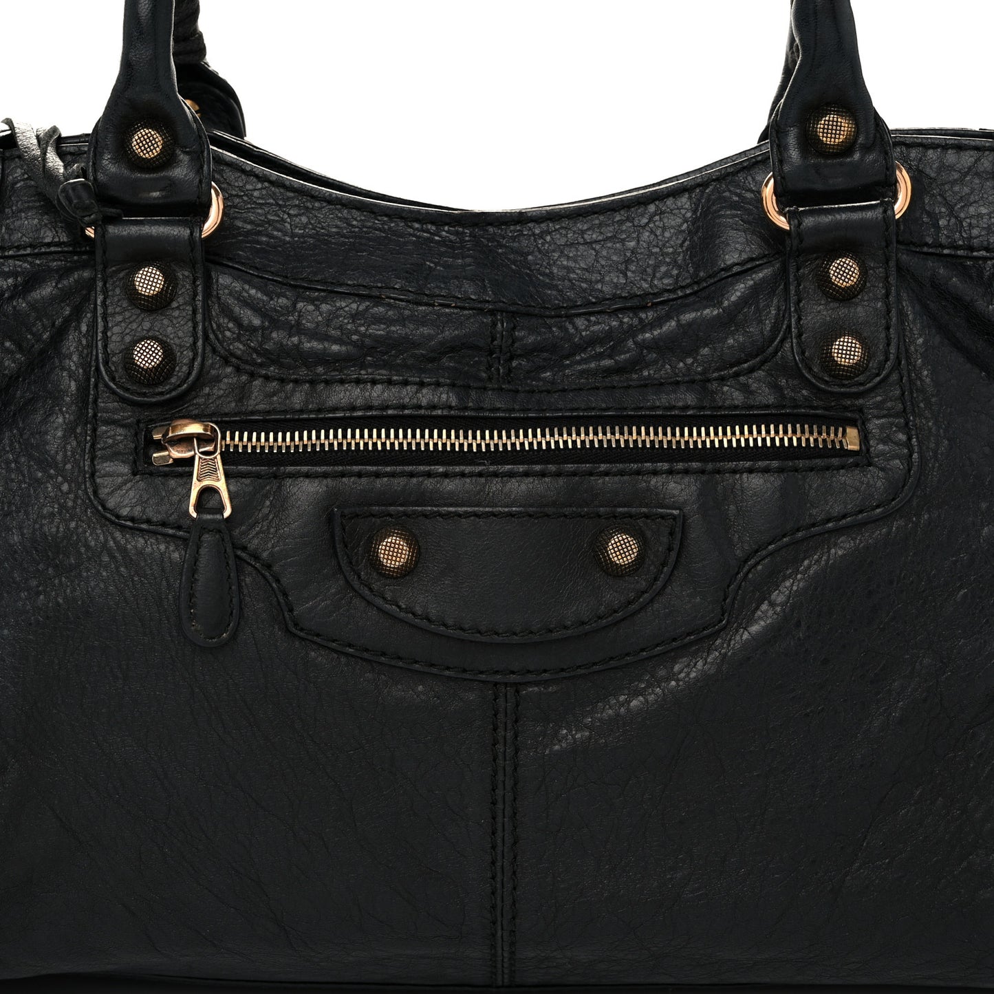 Agneau Giant 12 Rose Gold Hardware Part Time Black
