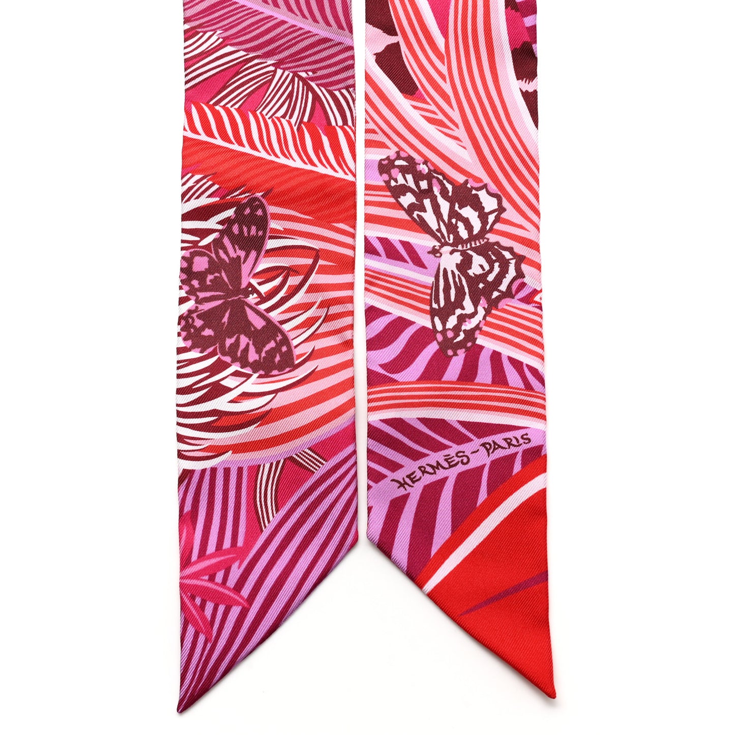 Silk Jaguar Quetzal Twilly Fuchsia Rose Bordeaux