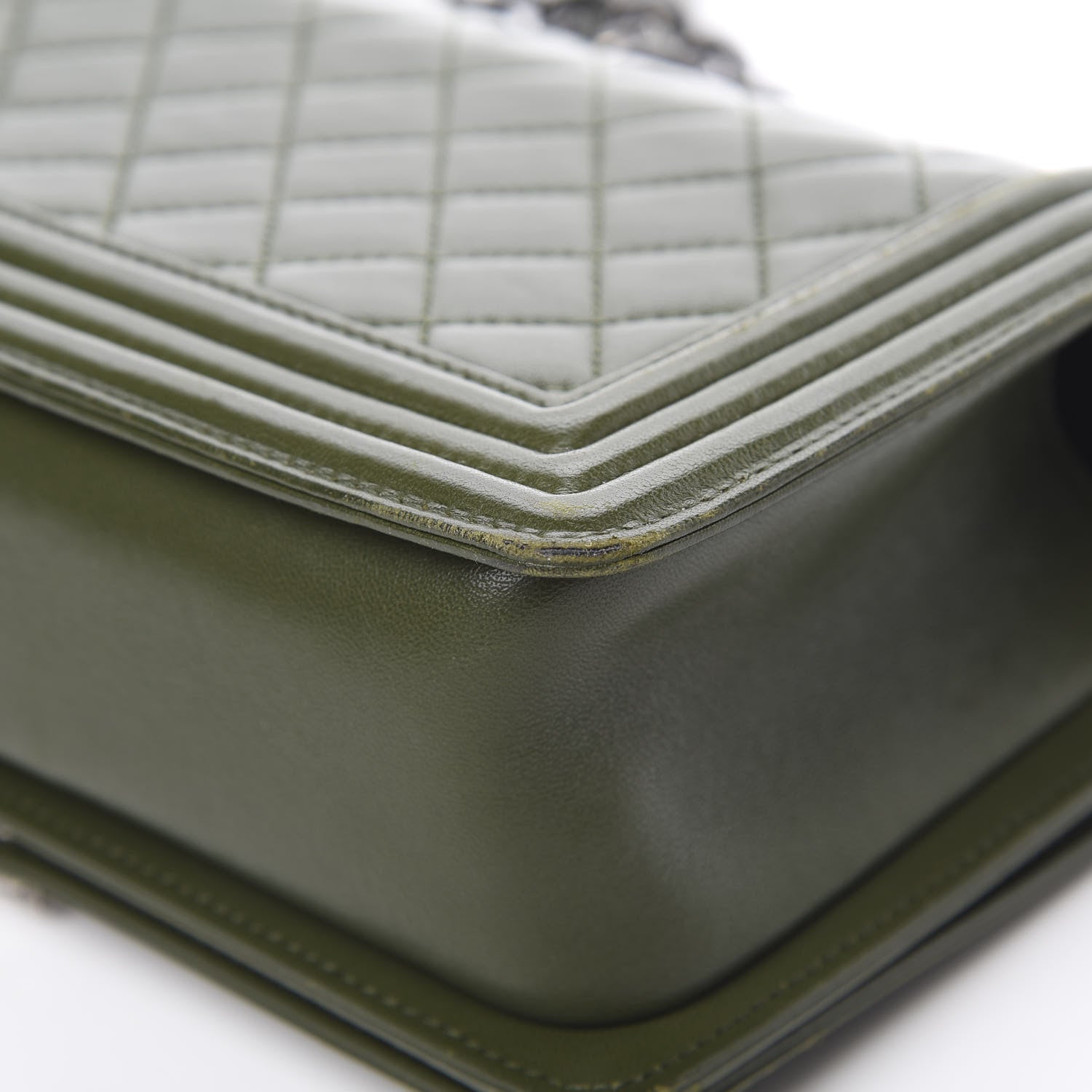 Chanel Lambskin Quilted Medium Boy Flap Khaki 12 of 19
