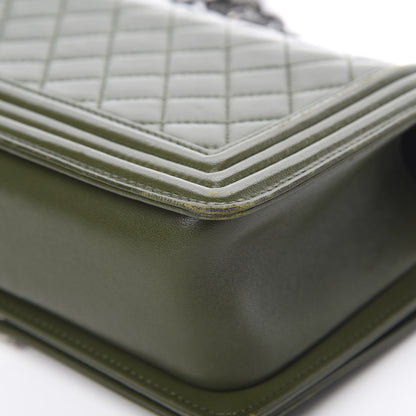 Chanel Lambskin Quilted Medium Boy Flap Khaki 12 of 19