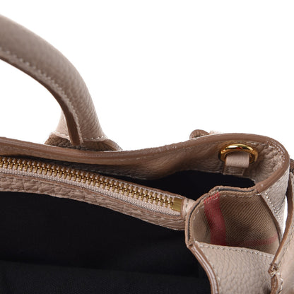 Burberry Derby Calfskin House Check Medium Banner Tote Beige 11 of 11