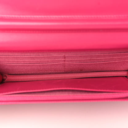 Chanel Lambskin Quilted Wallet On Chain WOC Dark Pink 5 of 13