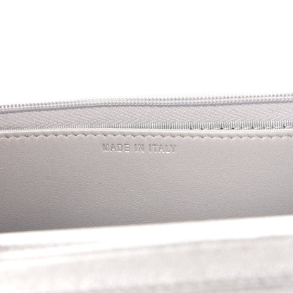 Chanel Metallic Lambskin Quilted Wallet On Chain WOC Silver 7 of 11