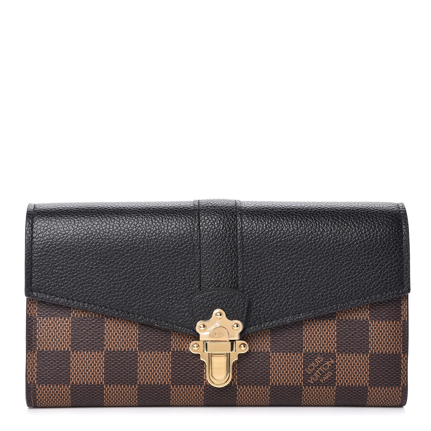 Louis Vuitton Damier Ebene Clapton Wallet Black 1 of 7
