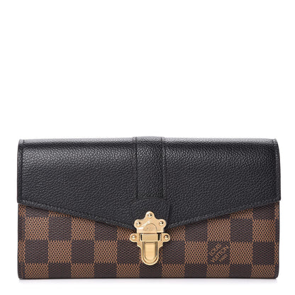 Louis Vuitton Damier Ebene Clapton Wallet Black 1 of 7