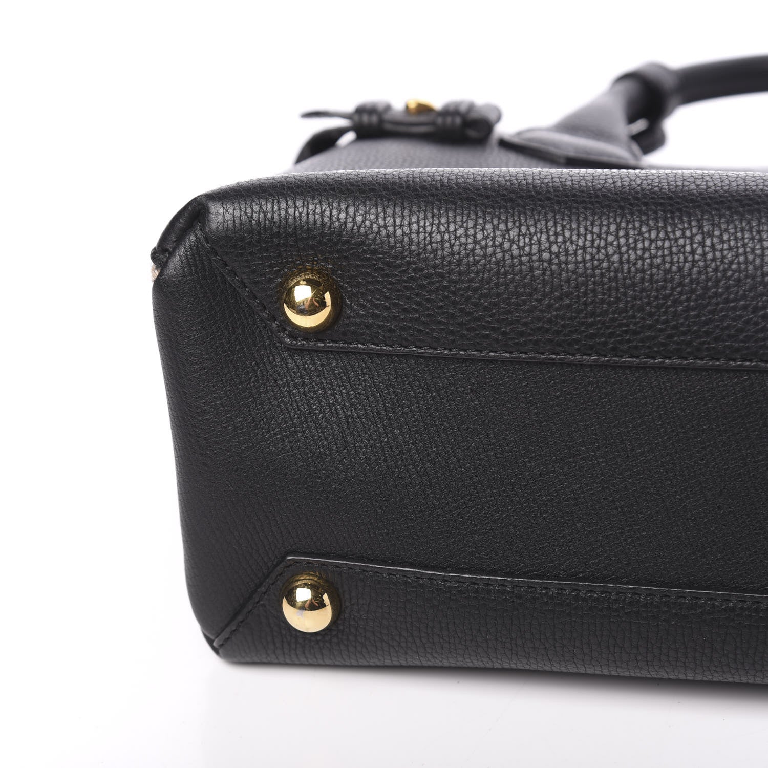 Burberry Grainy Calfskin House Check Small Banner Tote Black 13 of 14