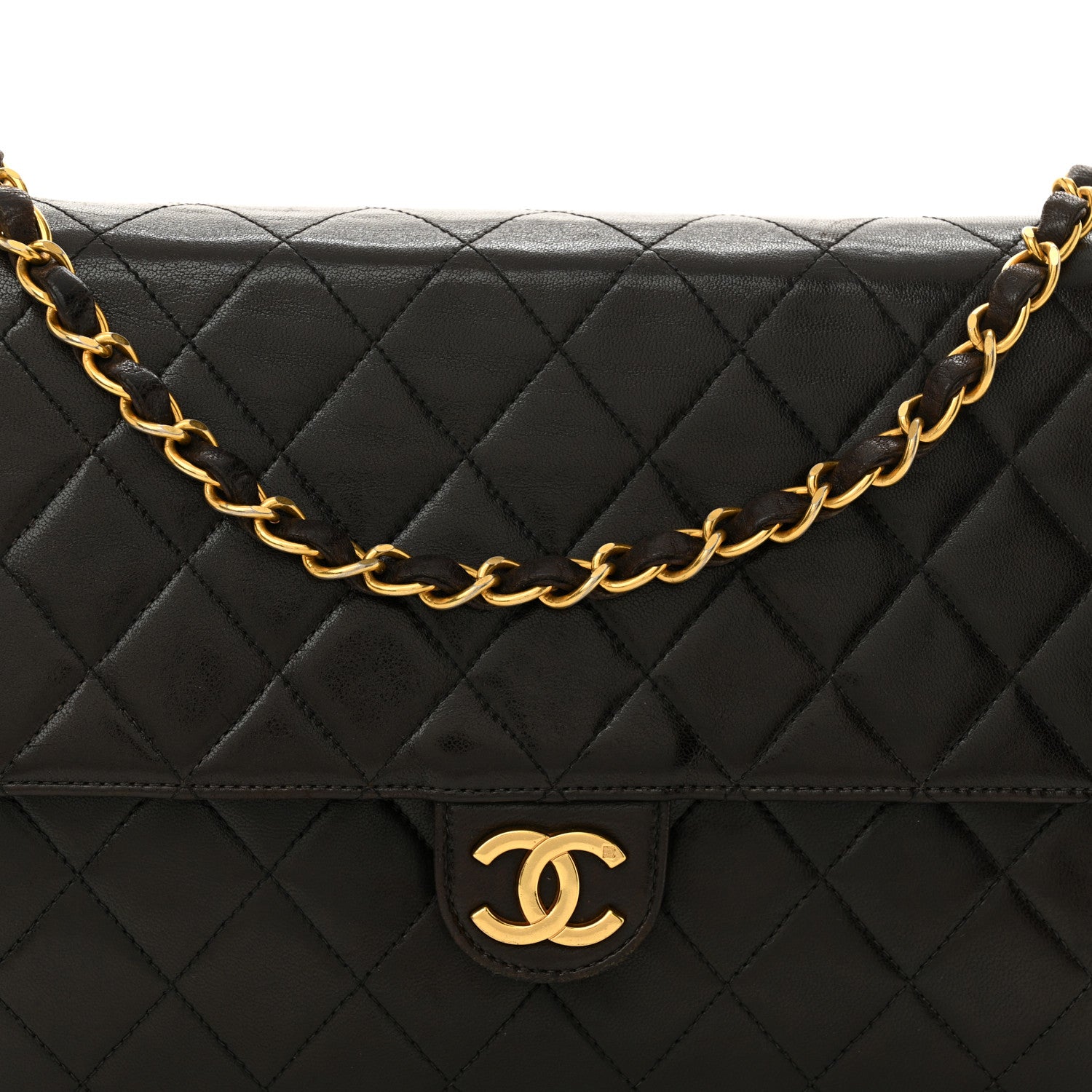 Chanel Lambskin Quilted Medium Single Flap Dark Brown 10 of 13