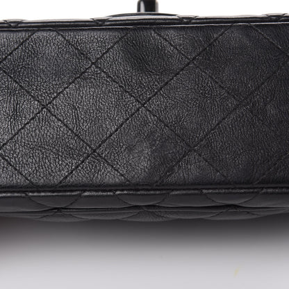 Chanel Crumpled Calfskin Quilted Mini Rectangular Flap So Black 12 of 15