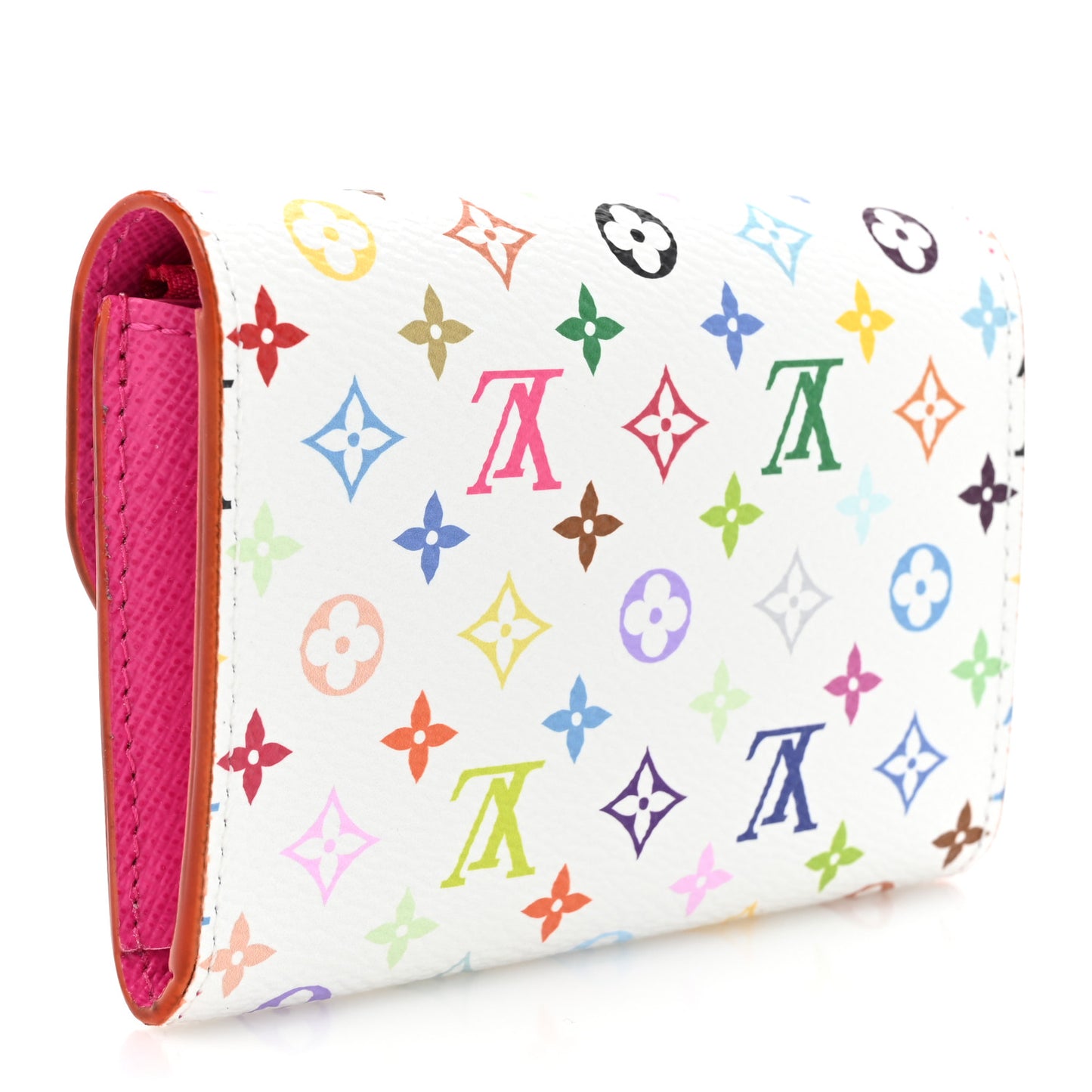 LV X TM Monogram Multicolor Rosalie Coin Purse White Kawaii Pink