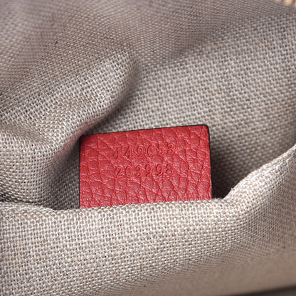 Gucci Calfskin Large Bamboo Clutch Red 7 of 8