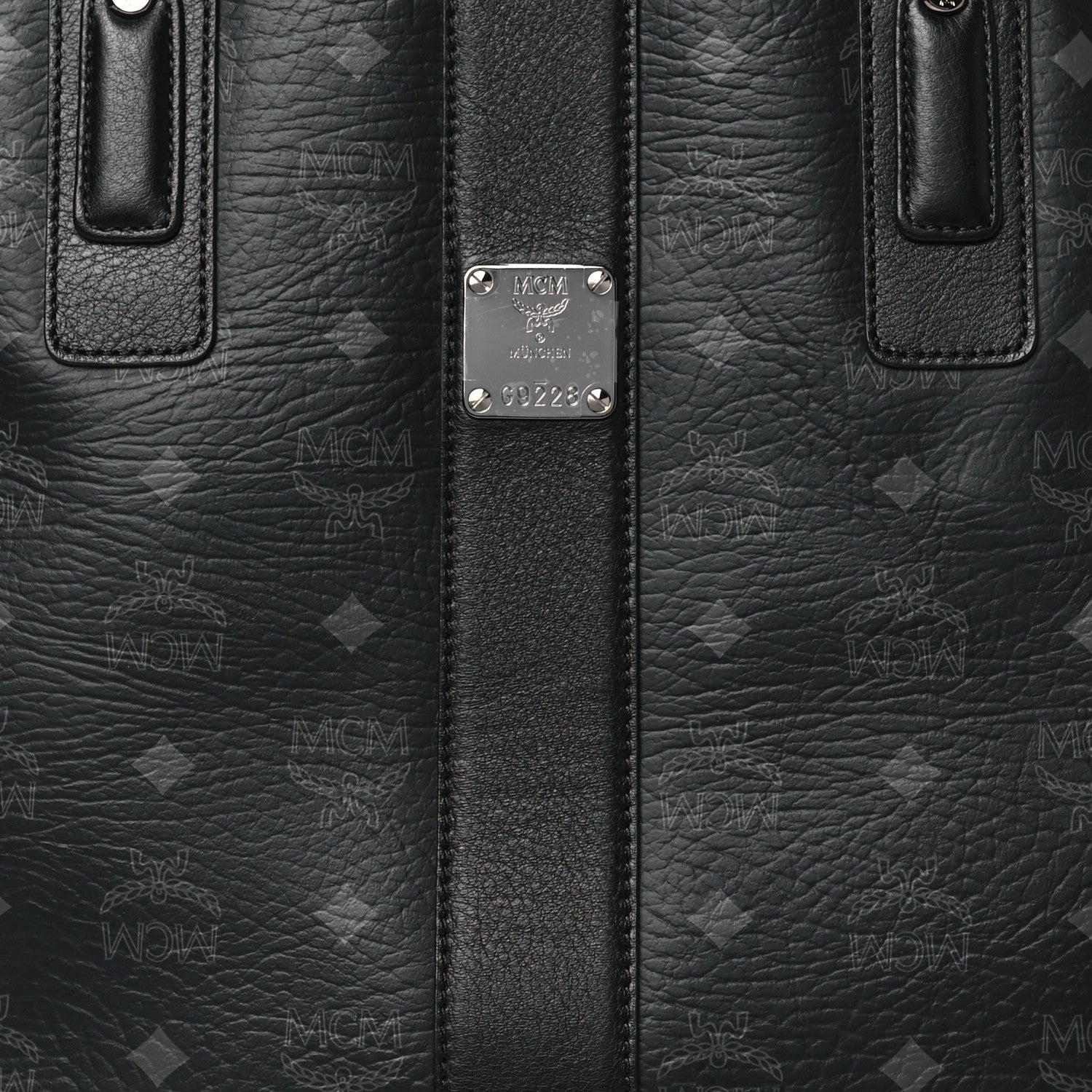 MCM Visetos Medium Liz Reversible Shopper Tote Black 8 of 16