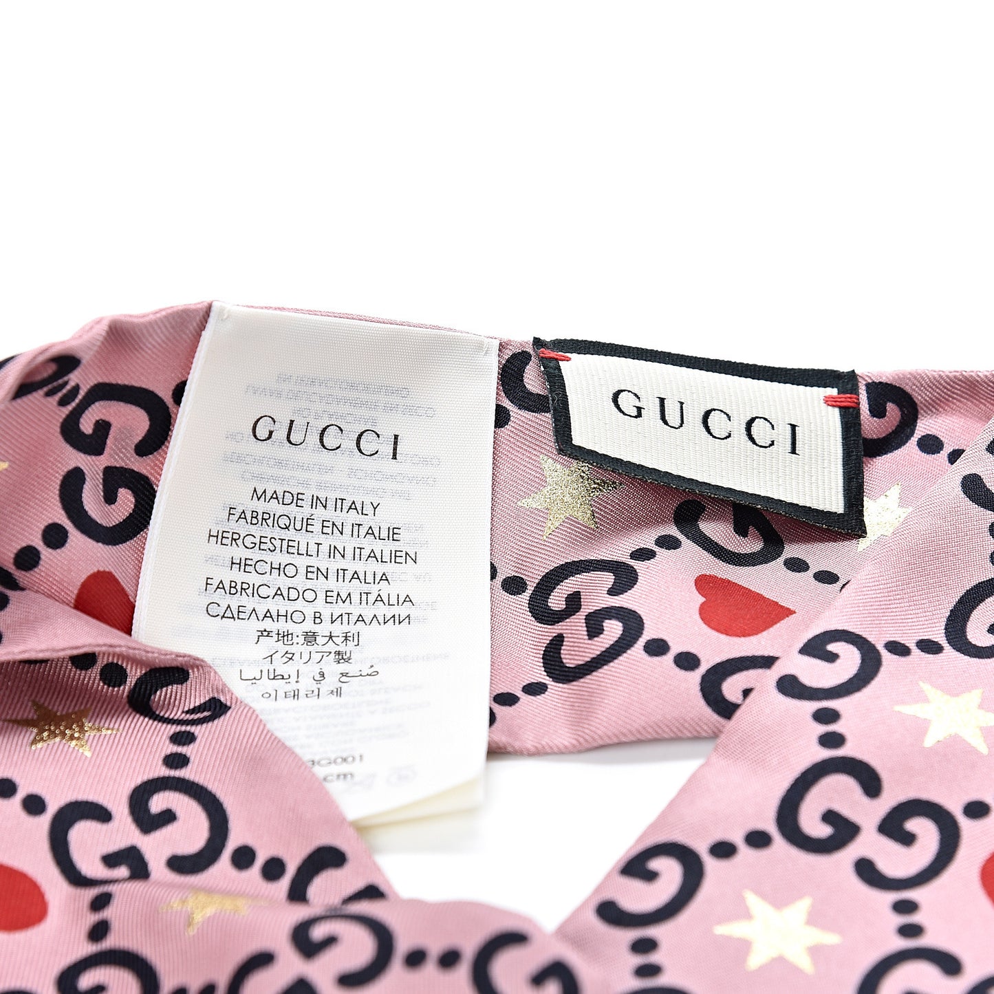 Silk Twill Big Dimmy Neck Bow Scarf Pink Blue