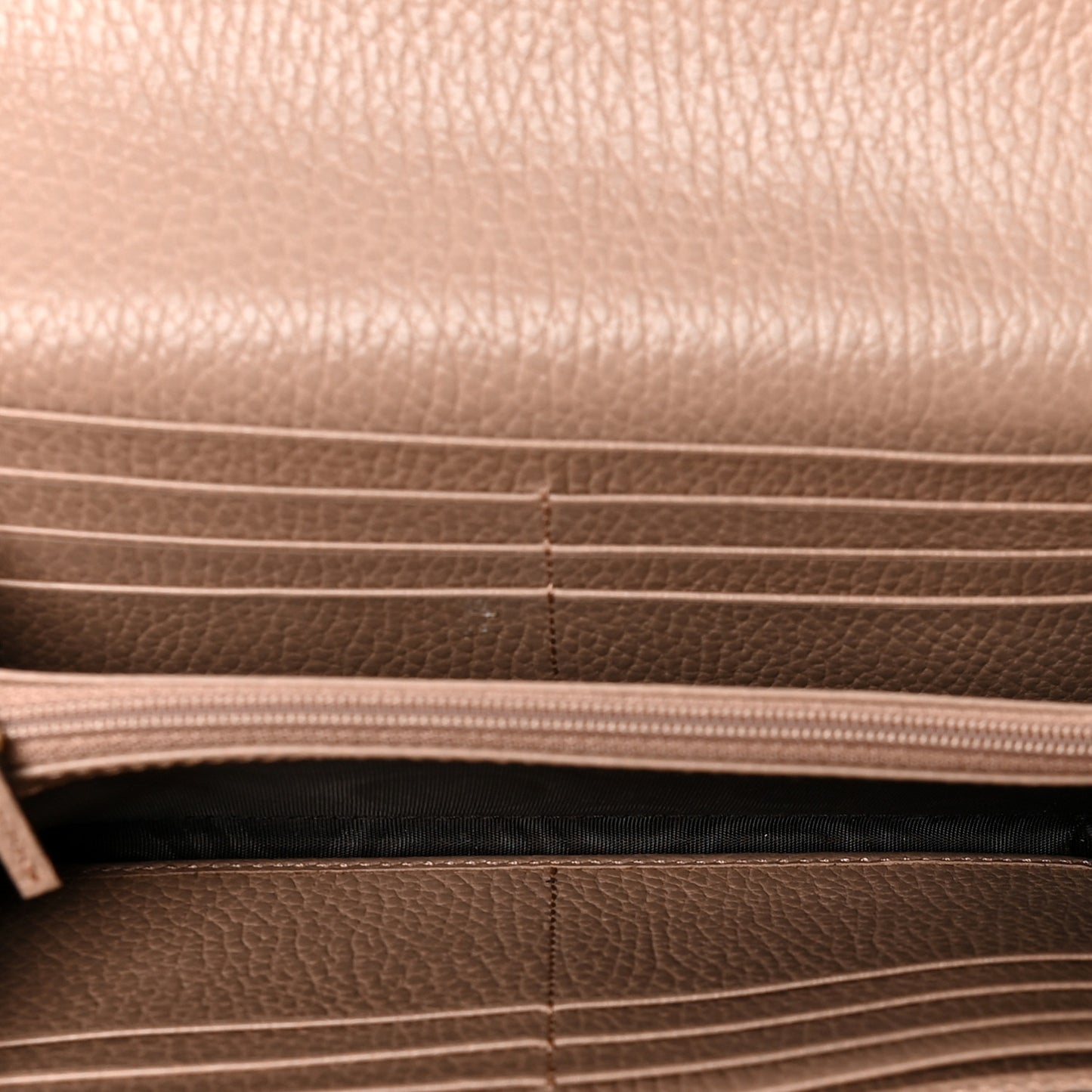 Dollar Calfskin GG Supreme Monogram GG Marmont Continental Wallet Porcelain Rose Beige Ebony
