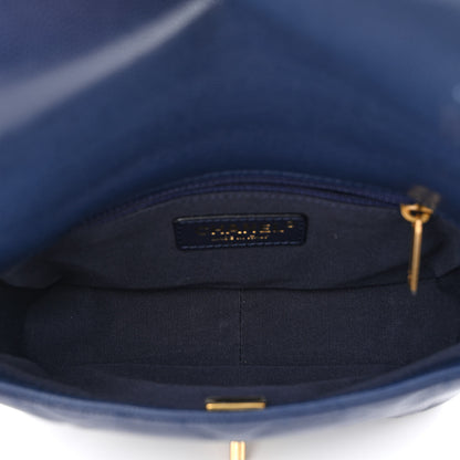 Chanel Caviar Quilted Small Twist Your Buttons Flap Blue 5 of 12