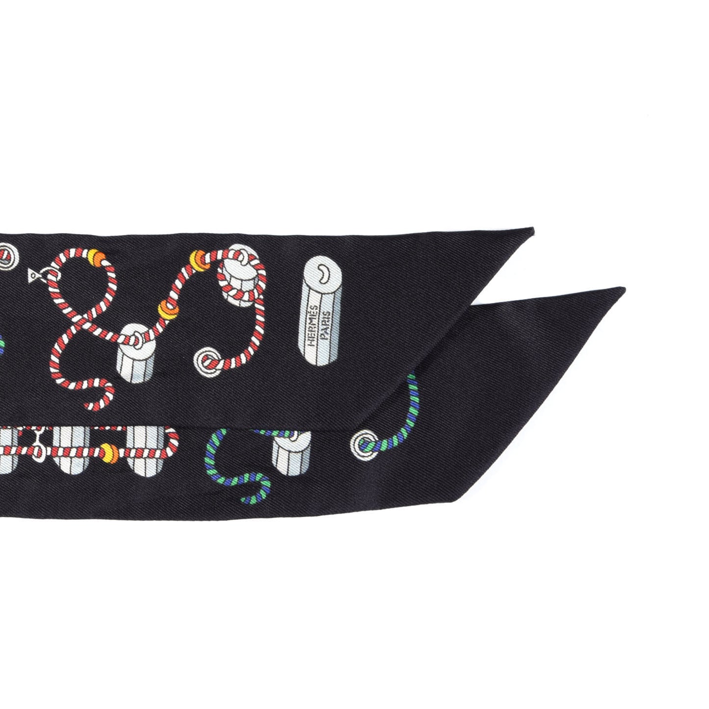 Silk Cordages Twilly Scarf Black