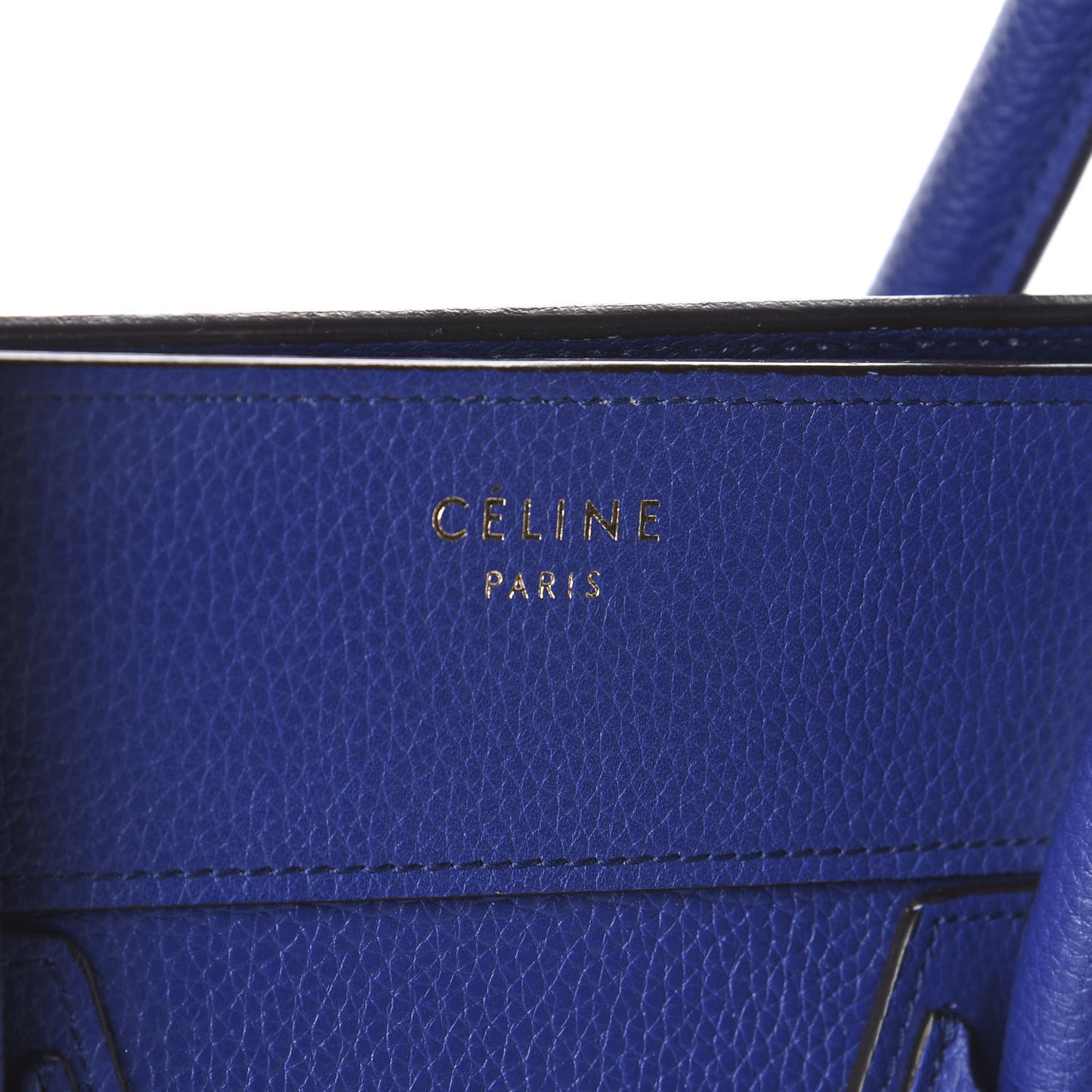 Drummed Calfskin Mini Luggage Indigo