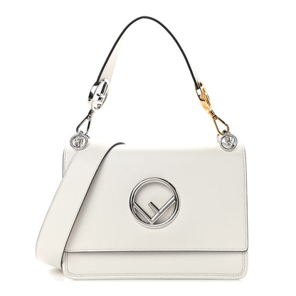 Fendi Vitello Century Opaco F is Fendi Kan I Shoulder Bag White Ice 1 of 4