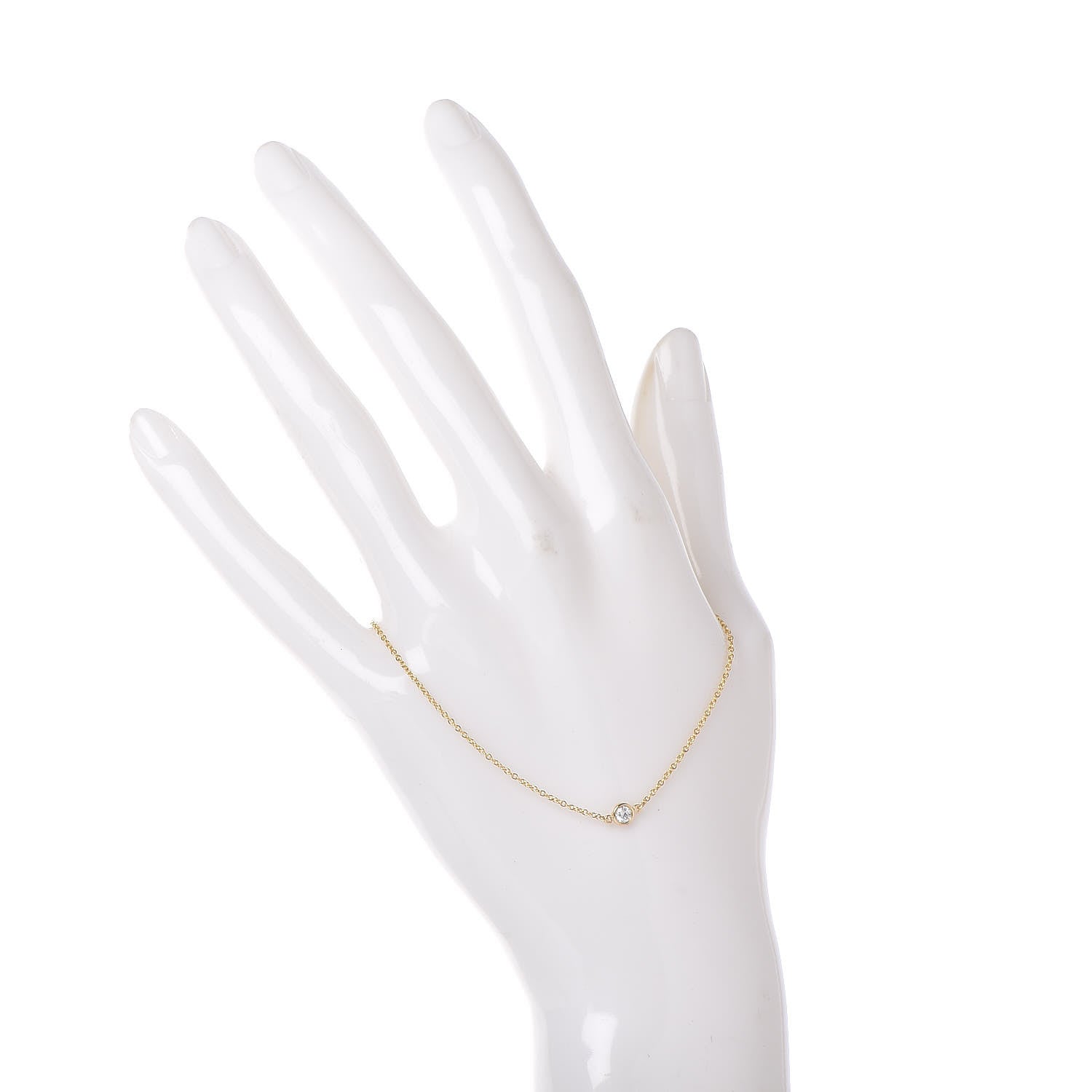 Tiffany 18K Yellow Gold Diamond .08ct Elsa Peretti Diamonds by the Yard Bracelet 2 of 6