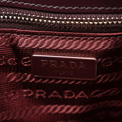 Prada Nylon Tessuto Impunturato Quilted Flap Crossbody Granato 6 of 10