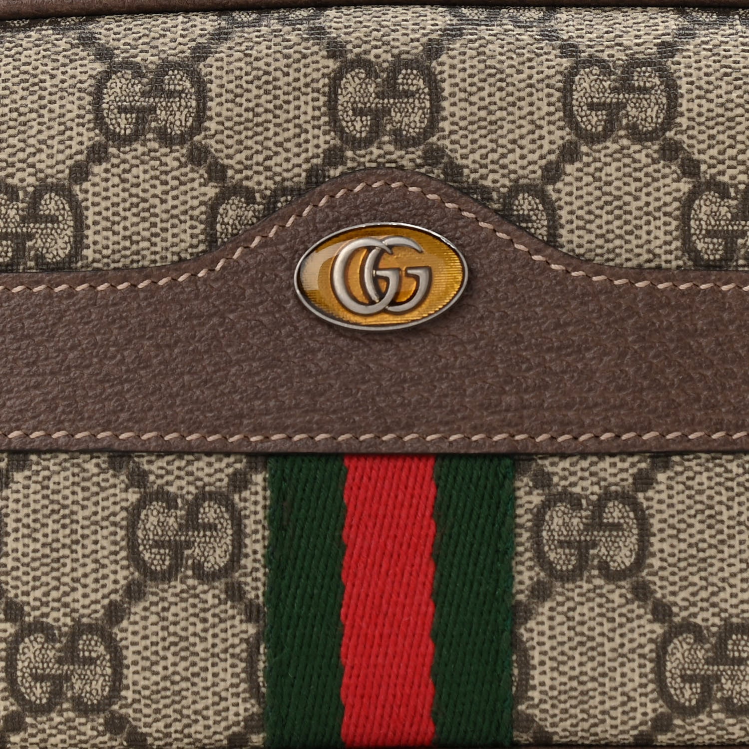 Gucci GG Supreme Monogram Web Ophidia Belted iPhone Case 85 34 Dark Brown 9 of 11