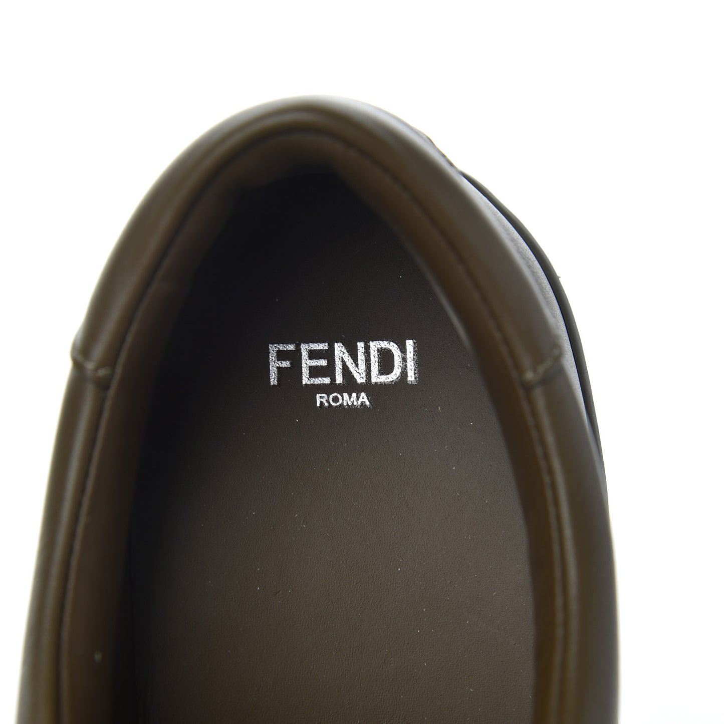 Vitello FF Embossed Womens Slip On Sneakers 37 Wood