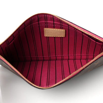 Louis Vuitton Monogram Neverfull MM GM Pochette Fuchsia 5 of 6