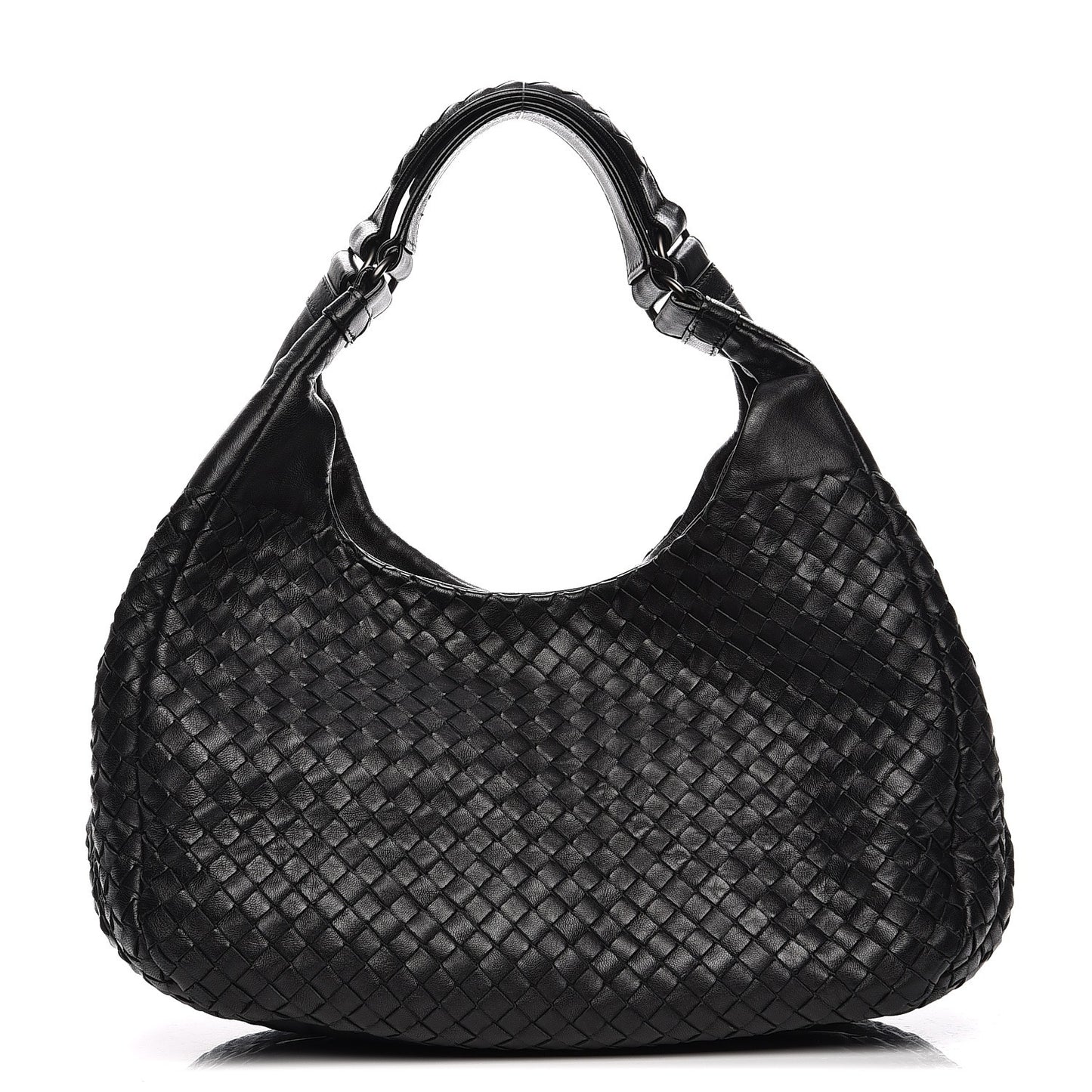 Nappa Intrecciato Medium Campana Nero Black
