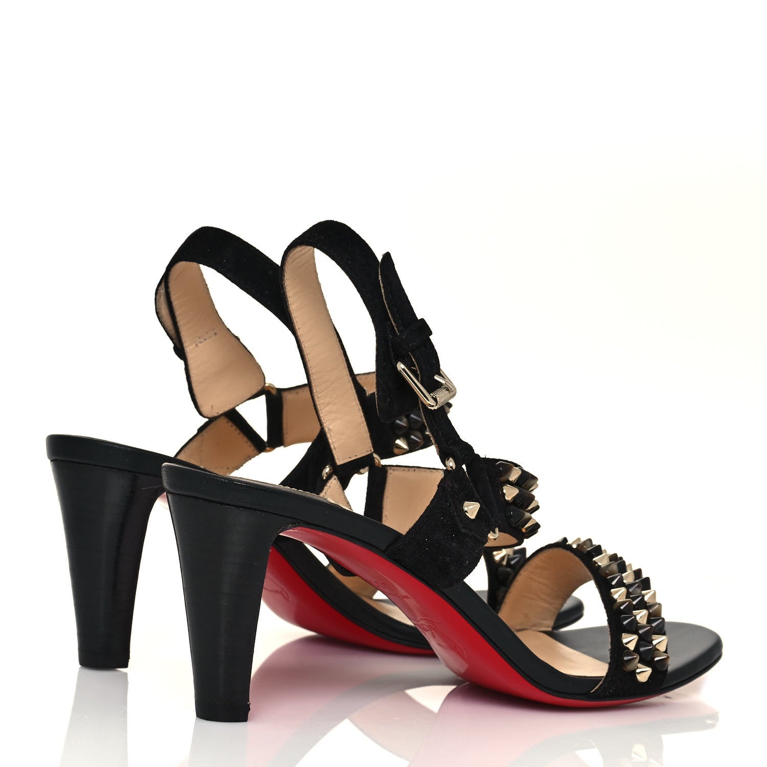 Christian Louboutin Veau Velours Bikee Bike 70 Sandals 36.5 Black 4 of 8