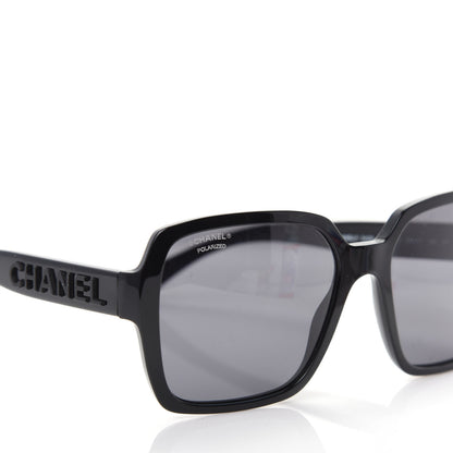 Chanel Acetate Polarized Square Sunglasses 5408 Black 7 of 8