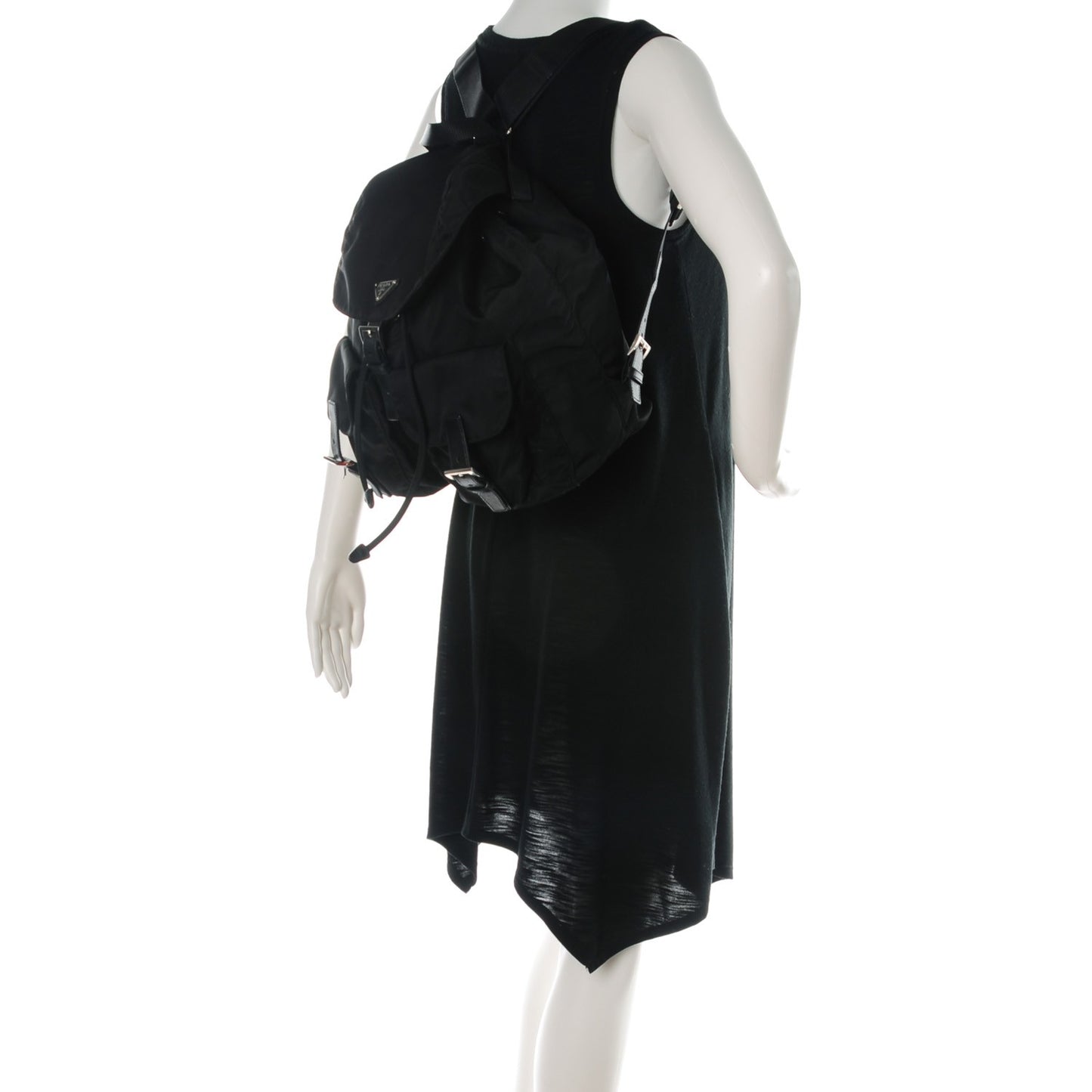Nylon Vela Medium Backpack Black