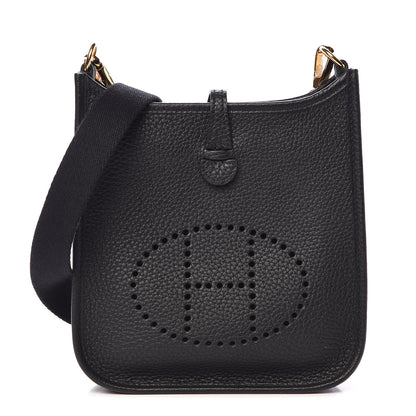 Hermes Taurillon Clemence Evelyne TPM Black 1 of 10