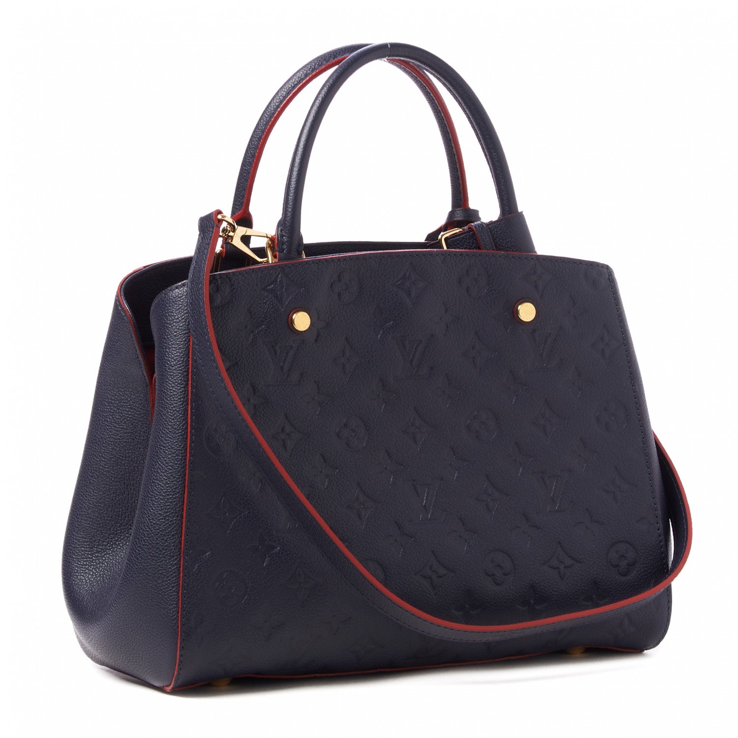 Louis Vuitton Empreinte Montaigne MM Marine Rouge 3 of 8