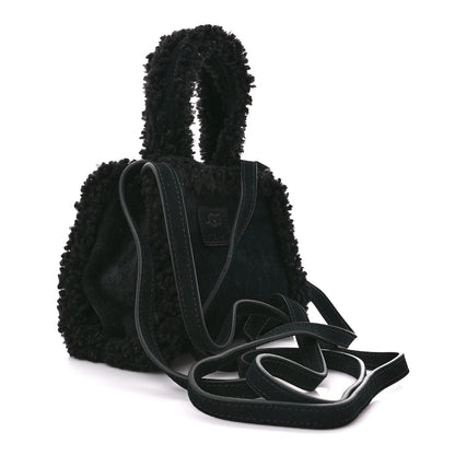 Telfar X UGG Suede shearling Small Shopping Bag Black 3 of 12