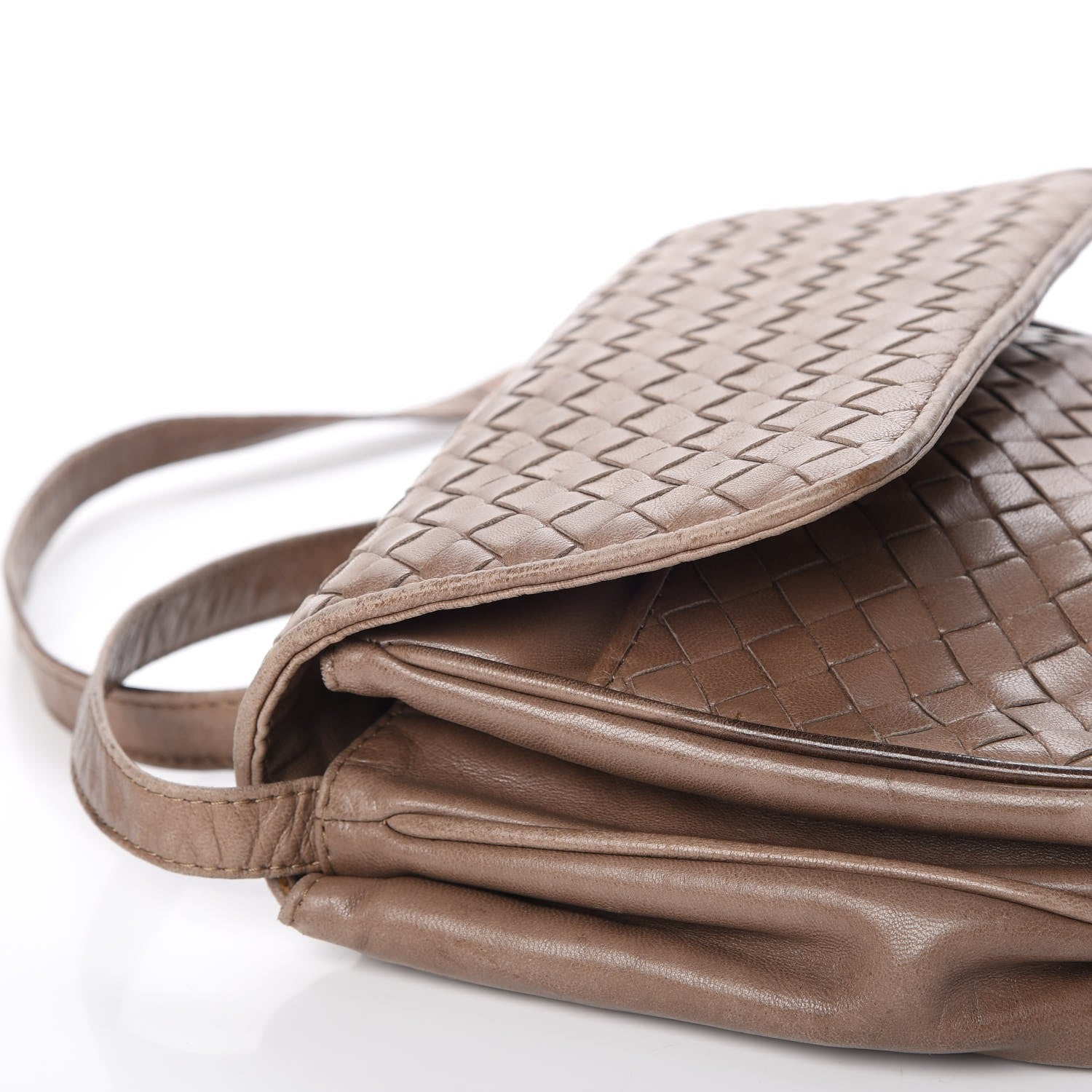 Bottega Veneta BOTTEGA VENETA Nappa Intrecciato Flap Shoulder Bag Bag Old Petra 19 of 19