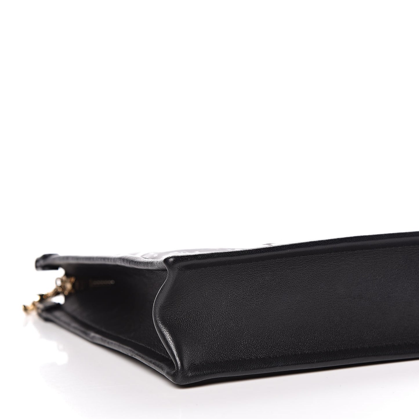 Tweed PVC Lambskin Large Pouch Black