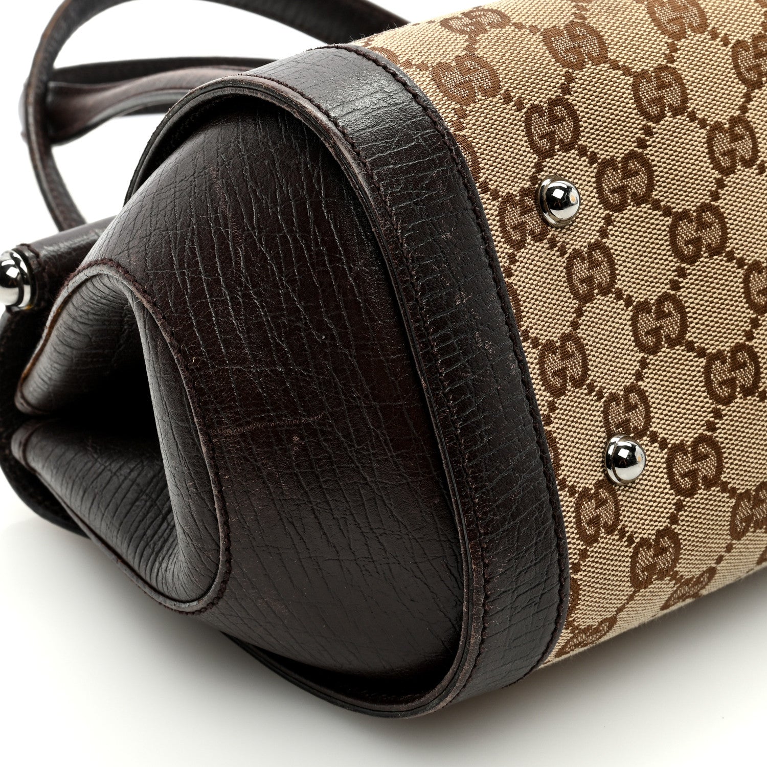Gucci Monogram Bamboo Bullet Bag Dark Brown 8 of 9