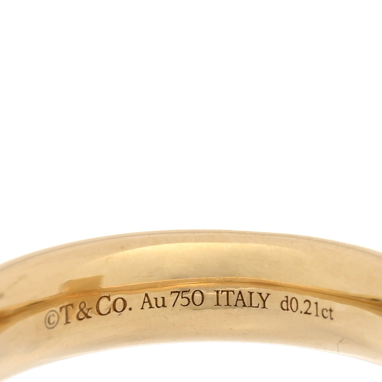 Tiffany 18K Yellow Gold Diamond T T1 Wide Ring 51 5.75 4 of 4
