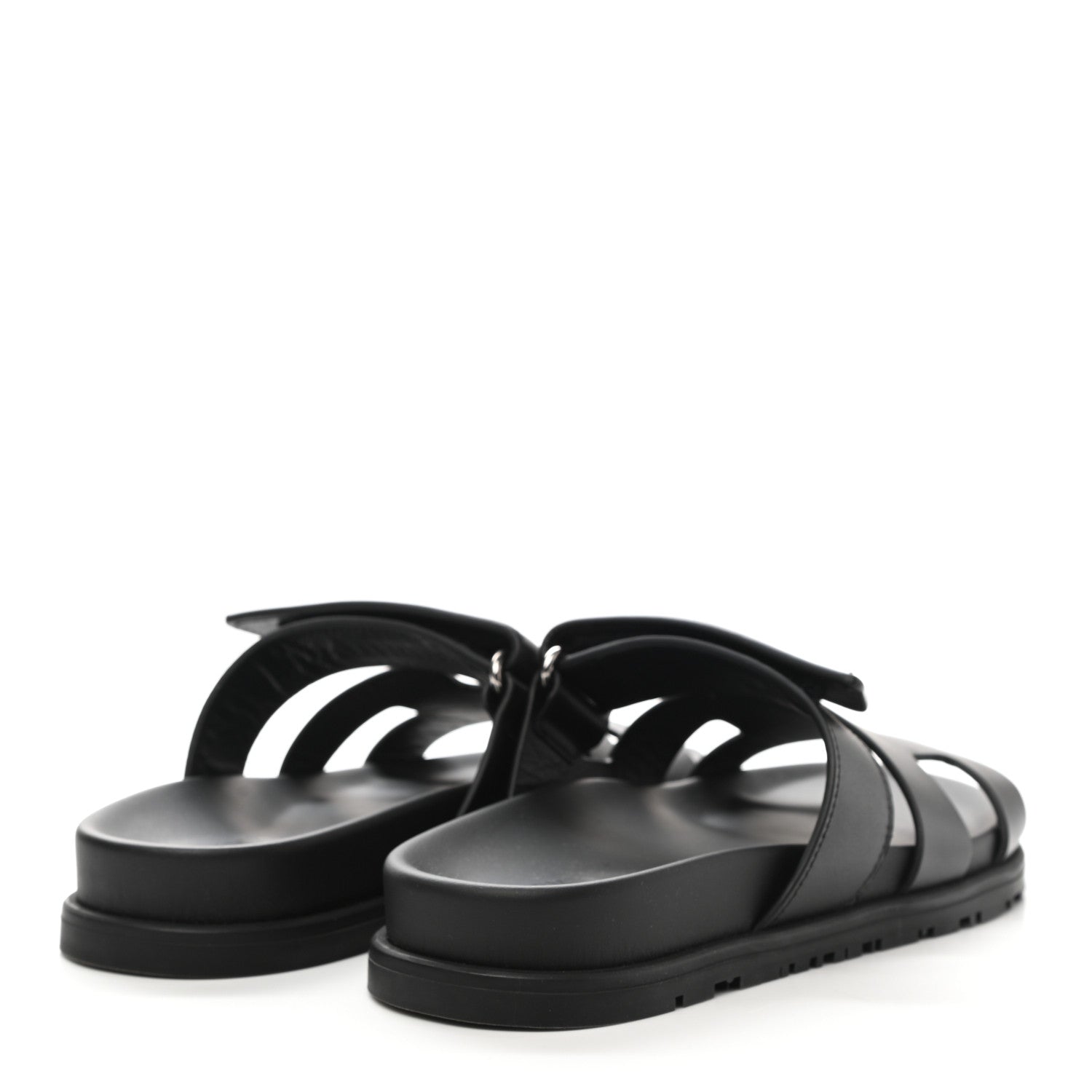 Hermes Calfskin Womens Chypre Sandals 35.5 Black 4 of 9