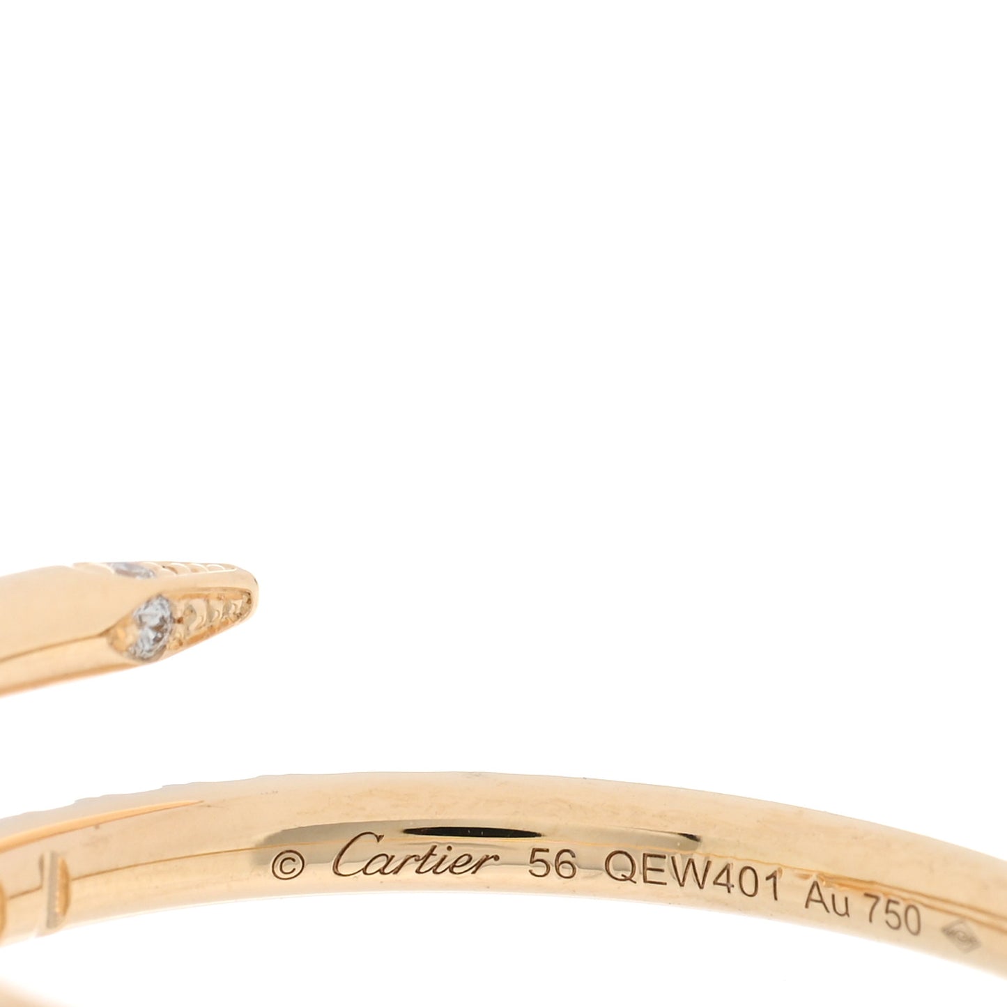 18K Yellow Gold Diamond Juste Un Clou Paved Ring 56 7.5