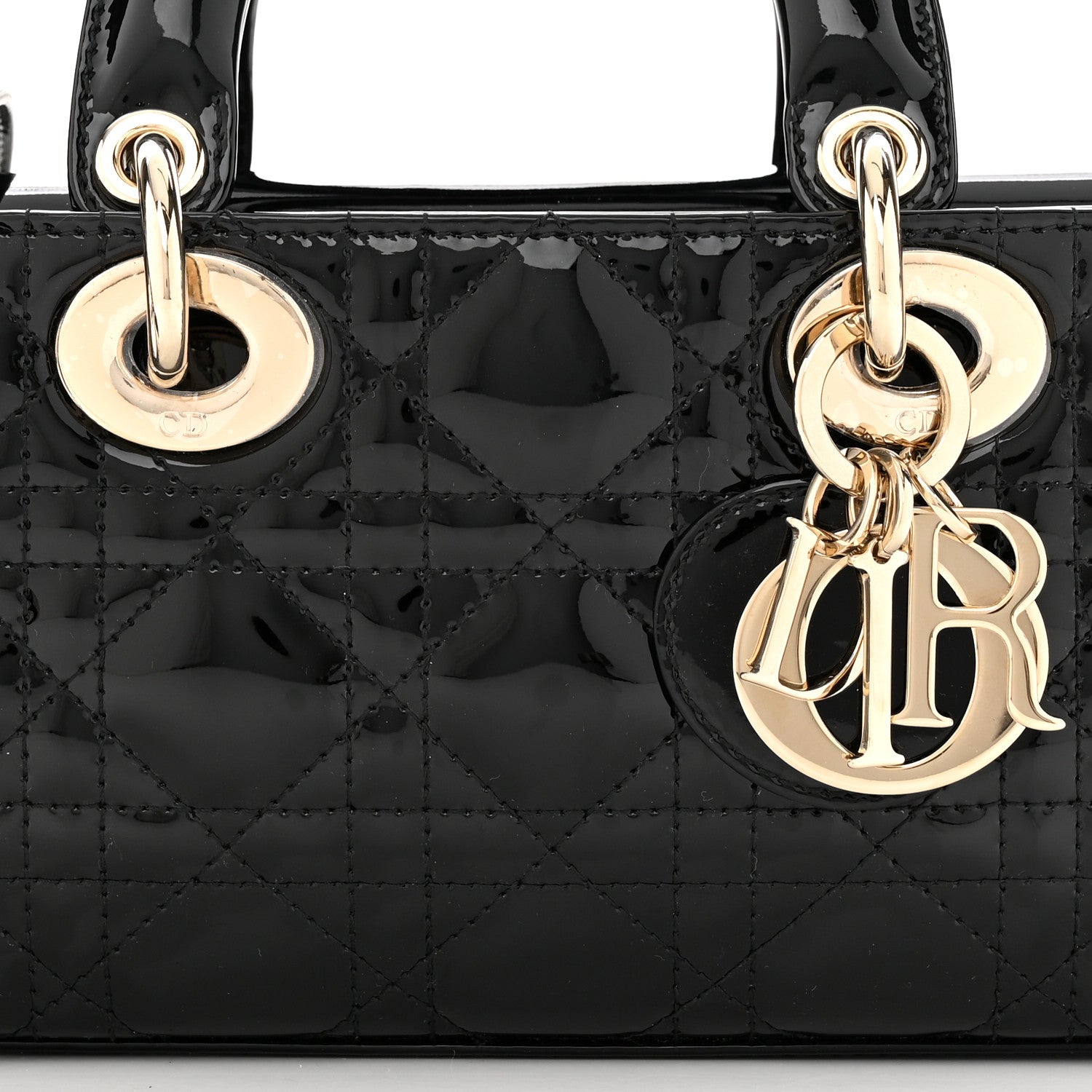 Christian Dior Patent Cannage Small Lady D-Joy Black 8 of 11