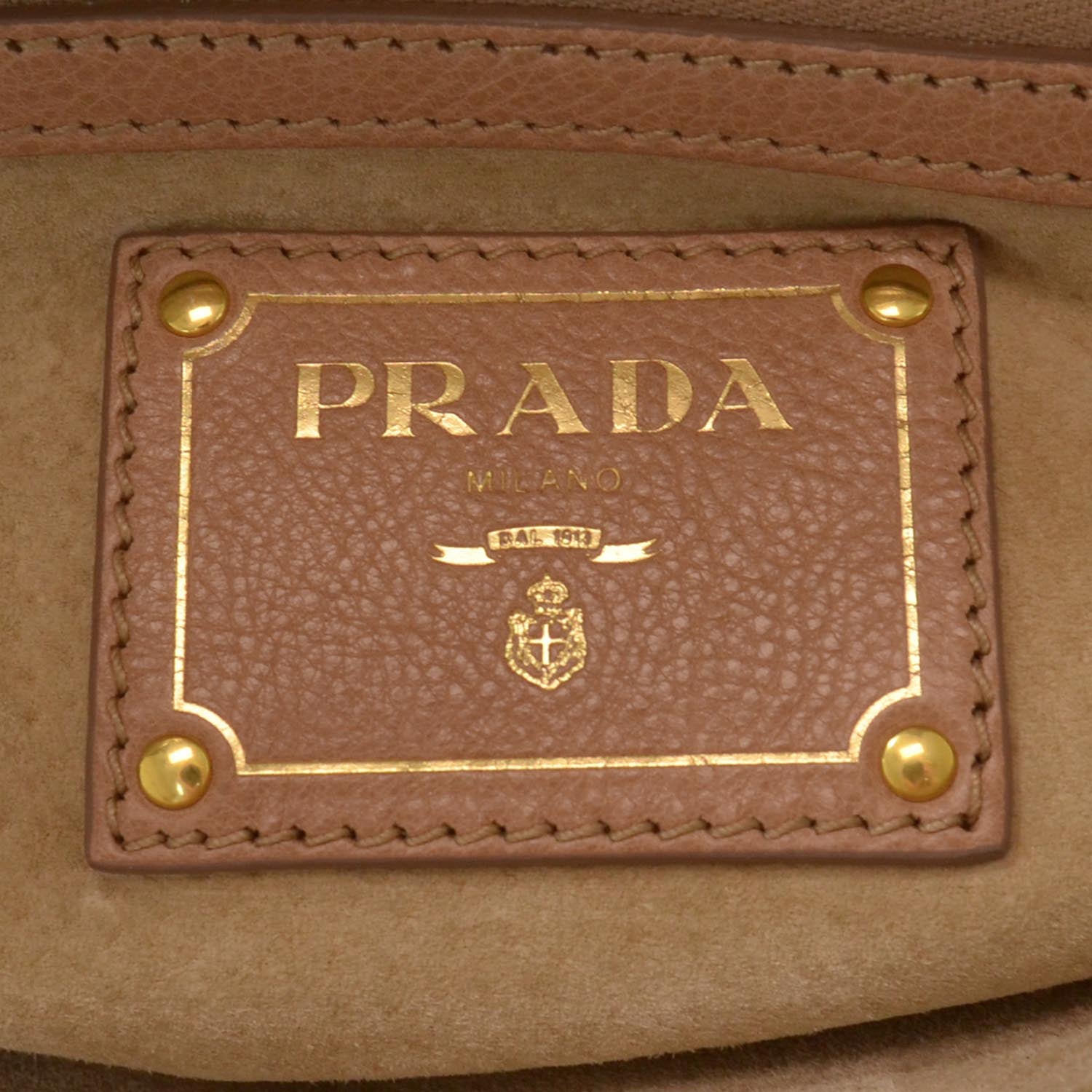 Prada Glace Calf Frame Satchel Cammeo 7 of 7