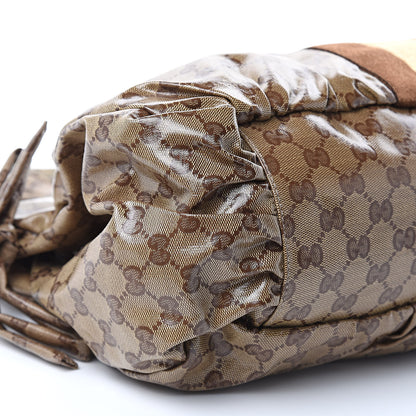 Gucci Crystal Monogram Medium Web Tote Brown 9 of 13