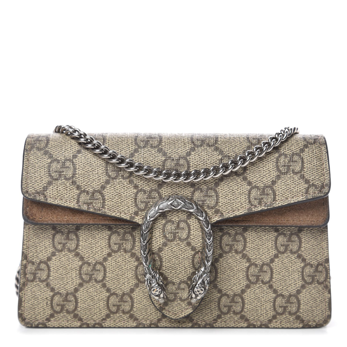 GG Supreme Monogram Super Mini Dionysus Shoulder Bag Taupe